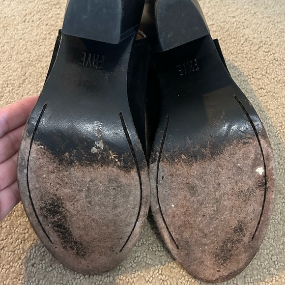 Frye Black Courtney Suede Slingback Mule Size 8 - Picture 6 of 6